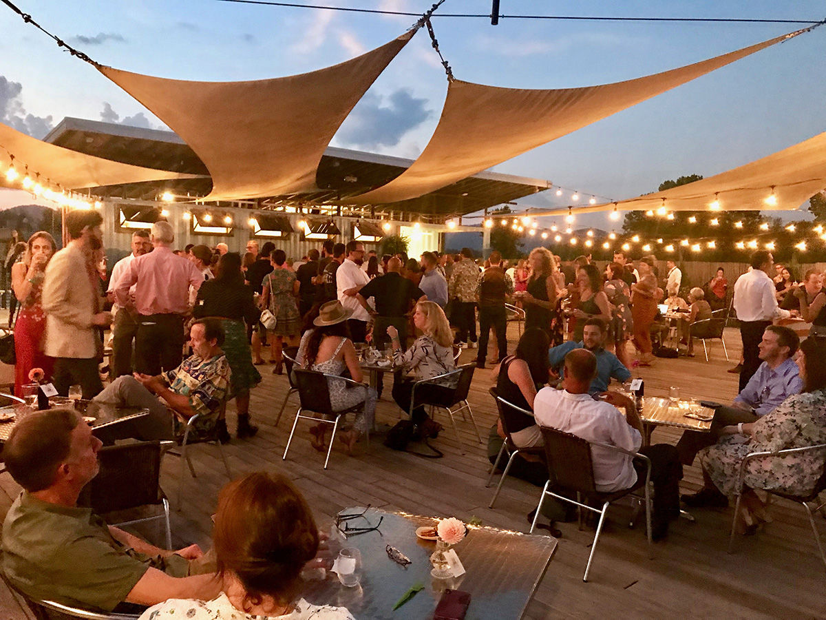 Highland Brewing Company rooftop bar during Chow Chow
